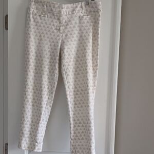 LOFT Beige Triangle Pattern Pants